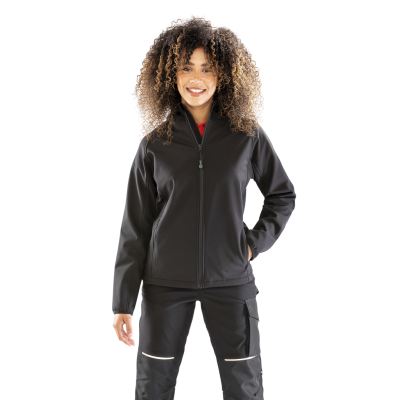 Ladies’ 3-layer recycled softshell jacket with hood